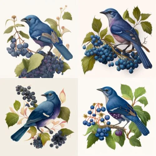 blueberry bird