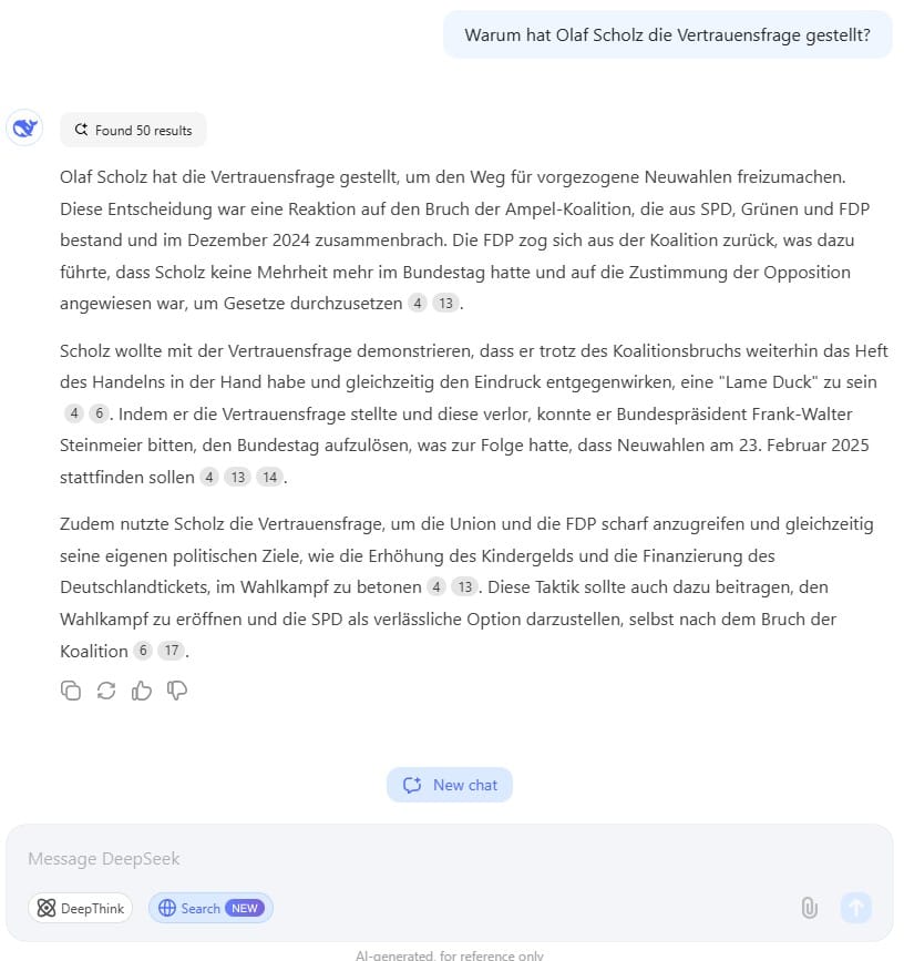 Antwort von Deepseek